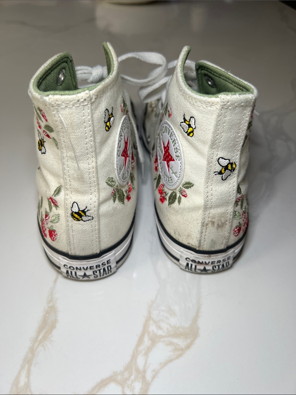 Converse High-Top “Berries & Bees” Sneakers - Cream - Picture 8 of 9